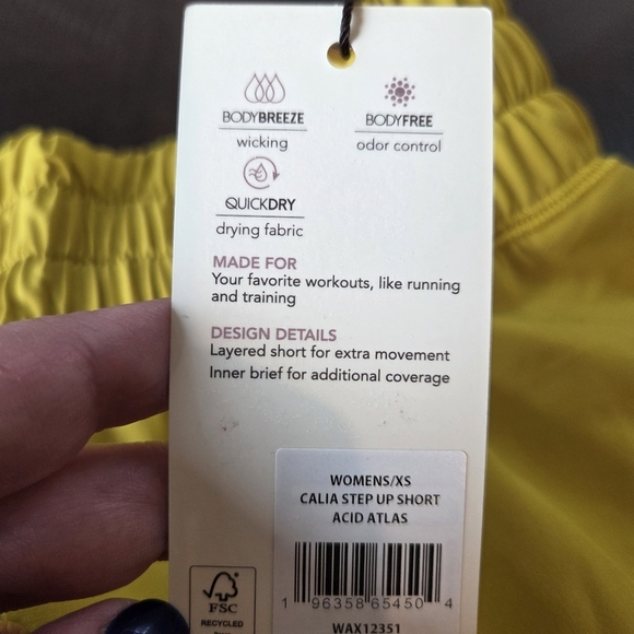 CALIA by Carrie Underwood High-Rise Step Up Short - XS - Acid Atlas New Running - Picture 4 of 12